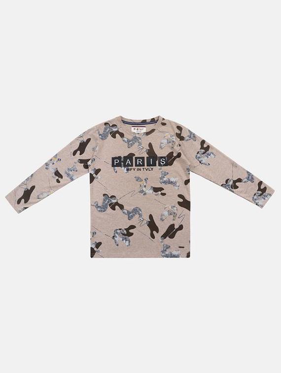 crew neck long sleeved cotton t-shirt - 16688680 - Zoom Image - 1