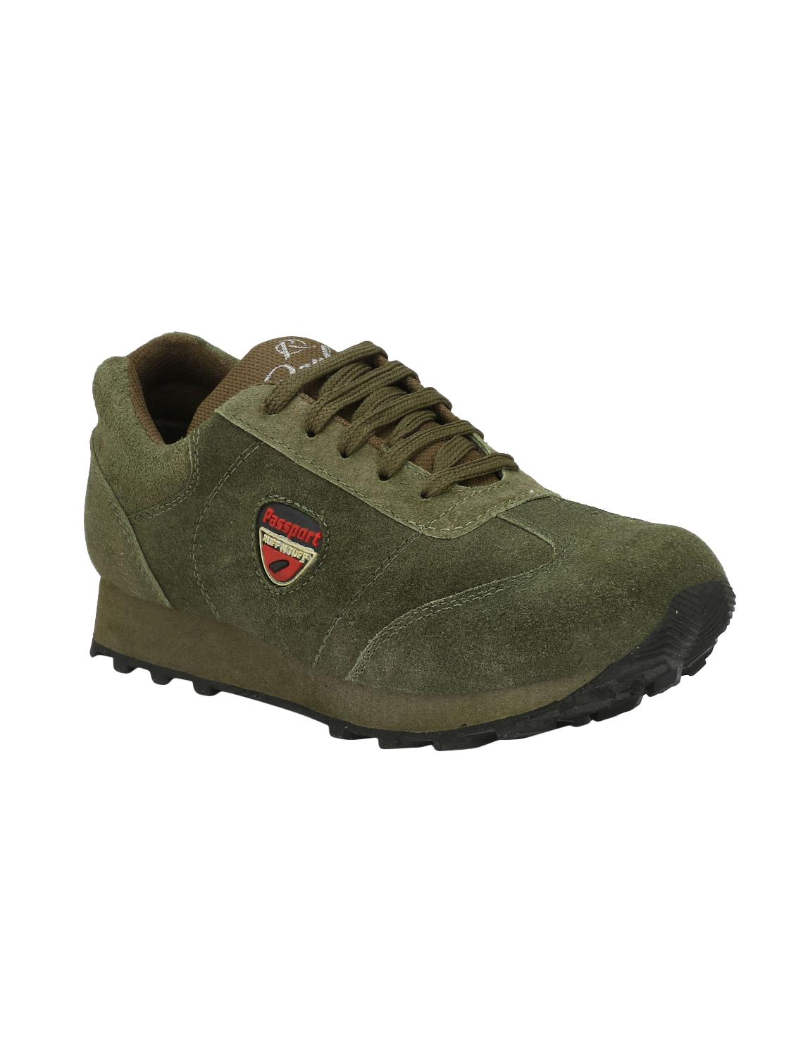 green suede lace up sport shoes - 16688748 - Zoom Image - 1