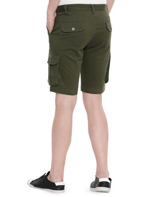 green solid shorts - 16688769 - Standard Image - 3