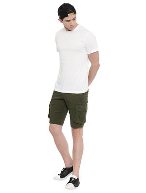 green solid shorts - 16688769 - Standard Image - 4