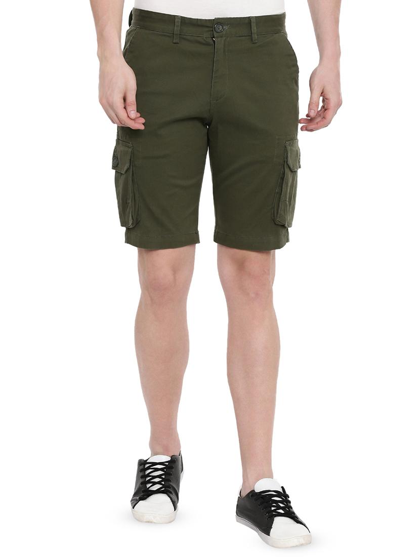 green solid shorts - 16688769 - Zoom Image - 1