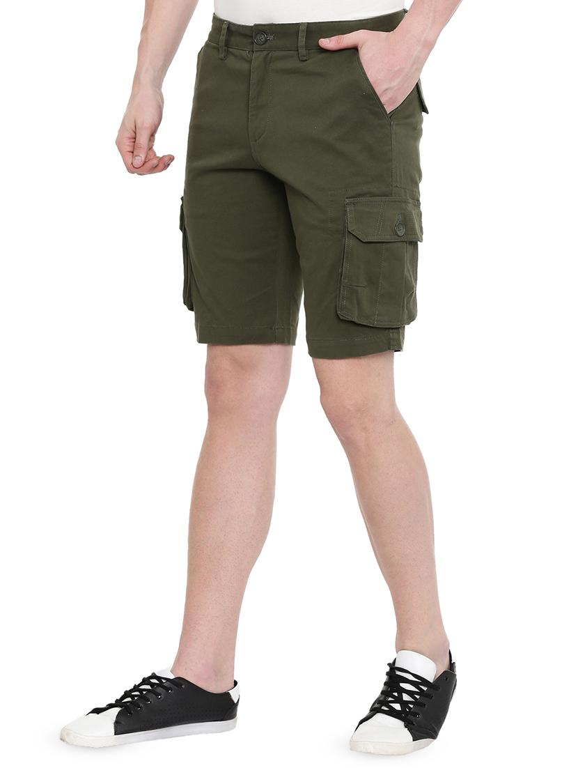 green solid shorts - 16688769 - Zoom Image - 2