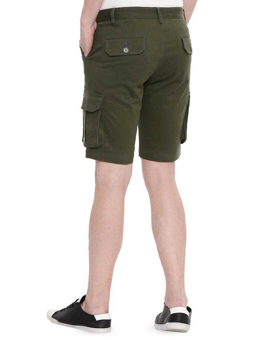 green solid shorts - 16688769 - Zoom Image - 3