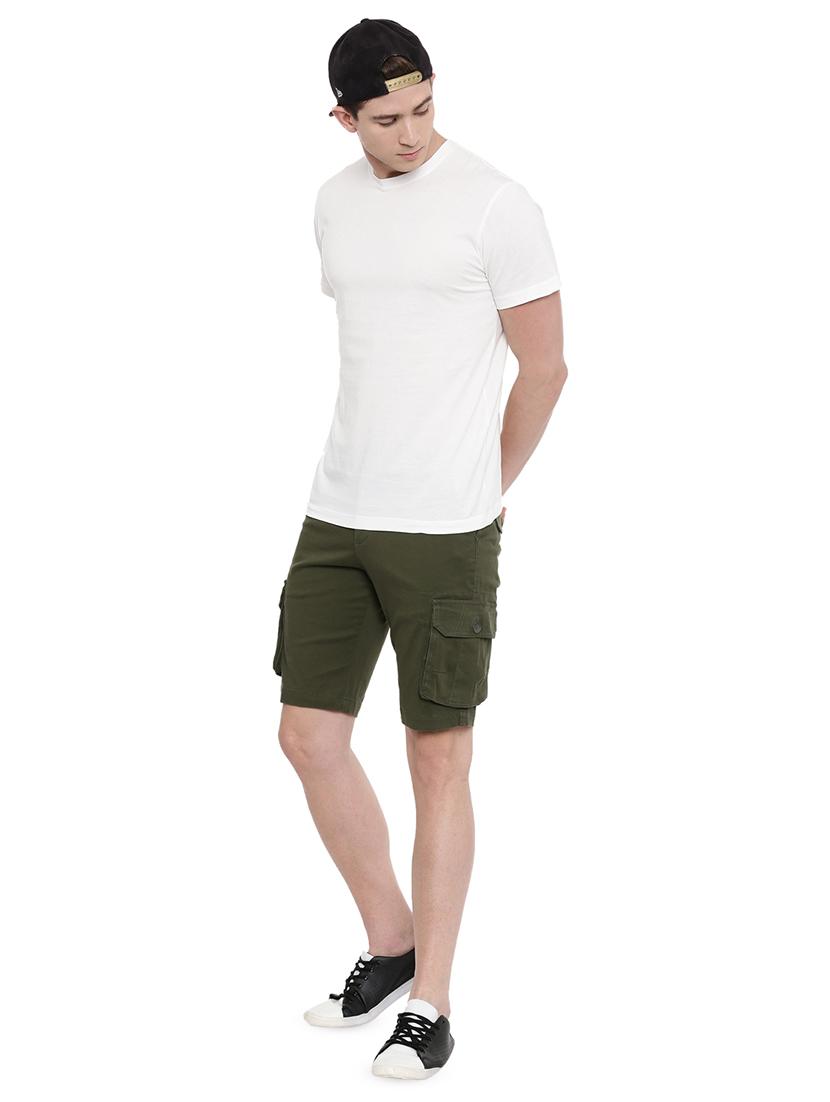 green solid shorts - 16688769 - Zoom Image - 4