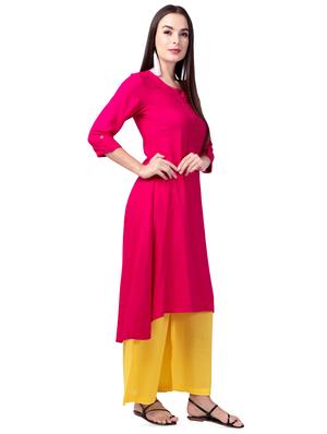 solid a-line kurta - 16689712 - Standard Image - 2