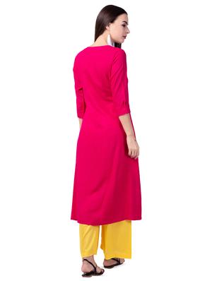 solid a-line kurta - 16689712 - Standard Image - 3