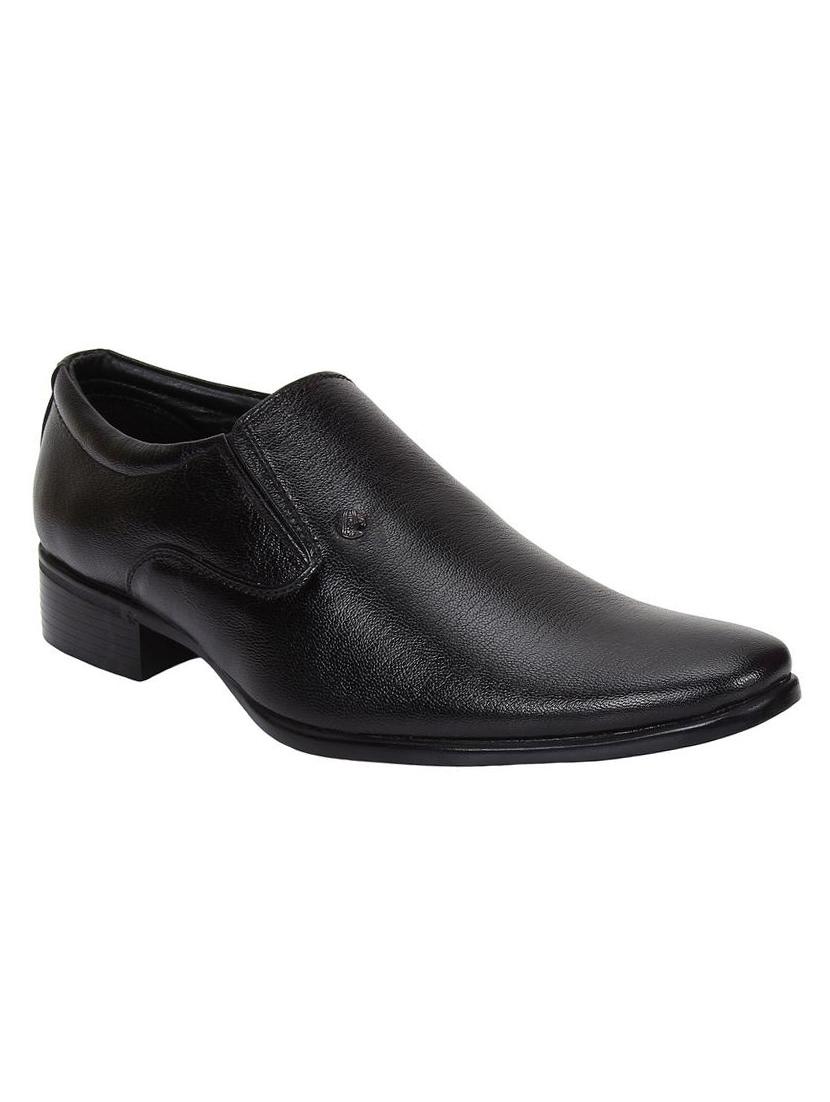 black leatherette slip ons - 16689726 - Zoom Image - 1