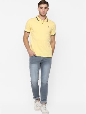 yellow solid polo t-shirt - 16689741 - Standard Image - 5