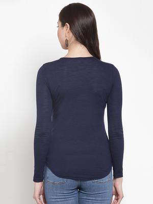 long sleeved solid henley tee - 16689851 - Standard Image - 3