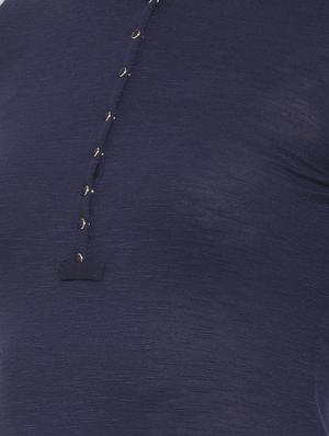 long sleeved solid henley tee - 16689851 - Standard Image - 5