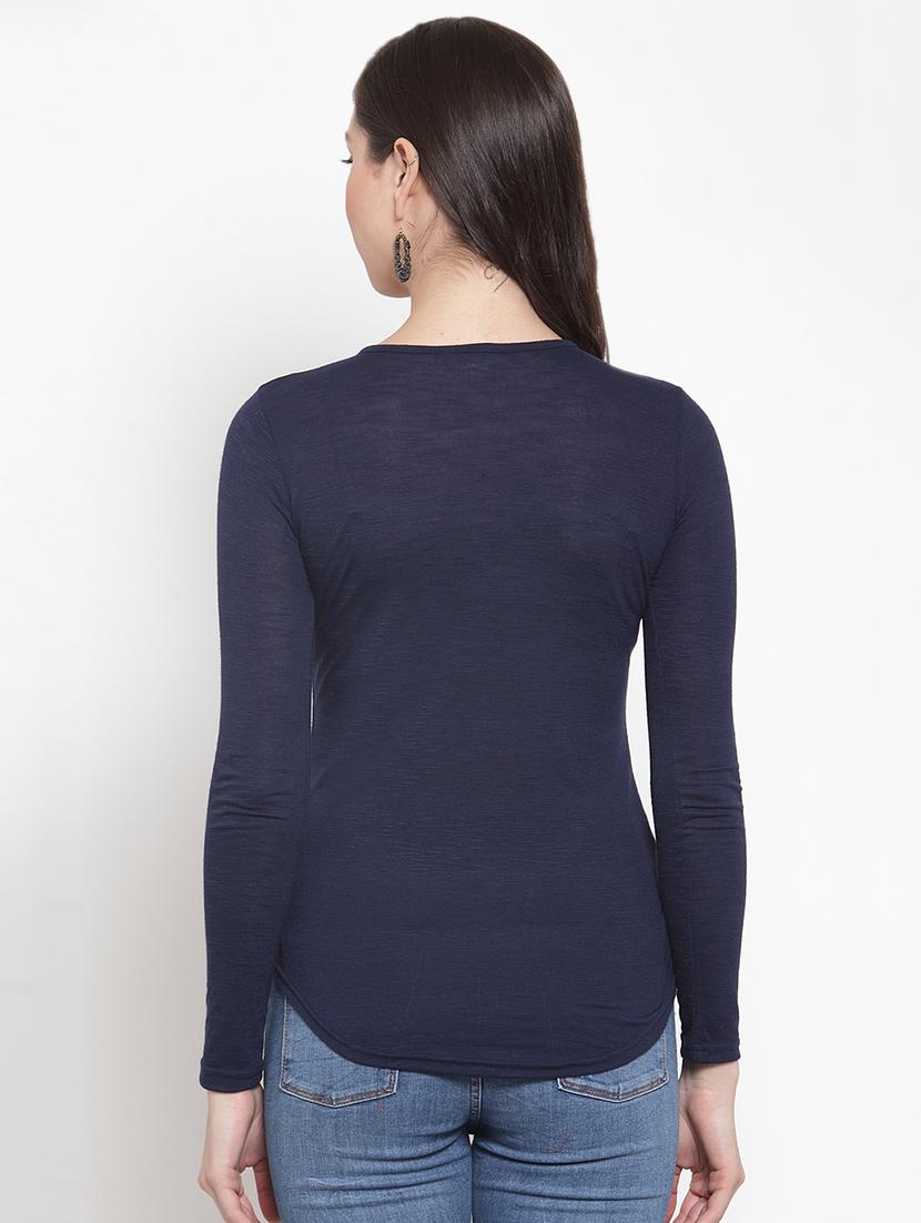 long sleeved solid henley tee - 16689851 - Zoom Image - 3