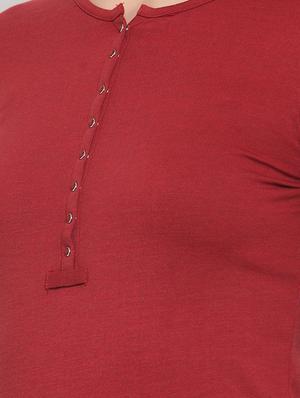 long sleeved solid henley tee - 16689852 - Standard Image - 5