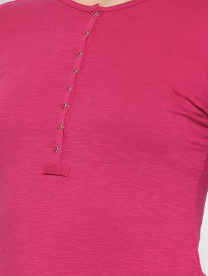 long sleeved solid henley tee - 16689853 - Standard Image - 5