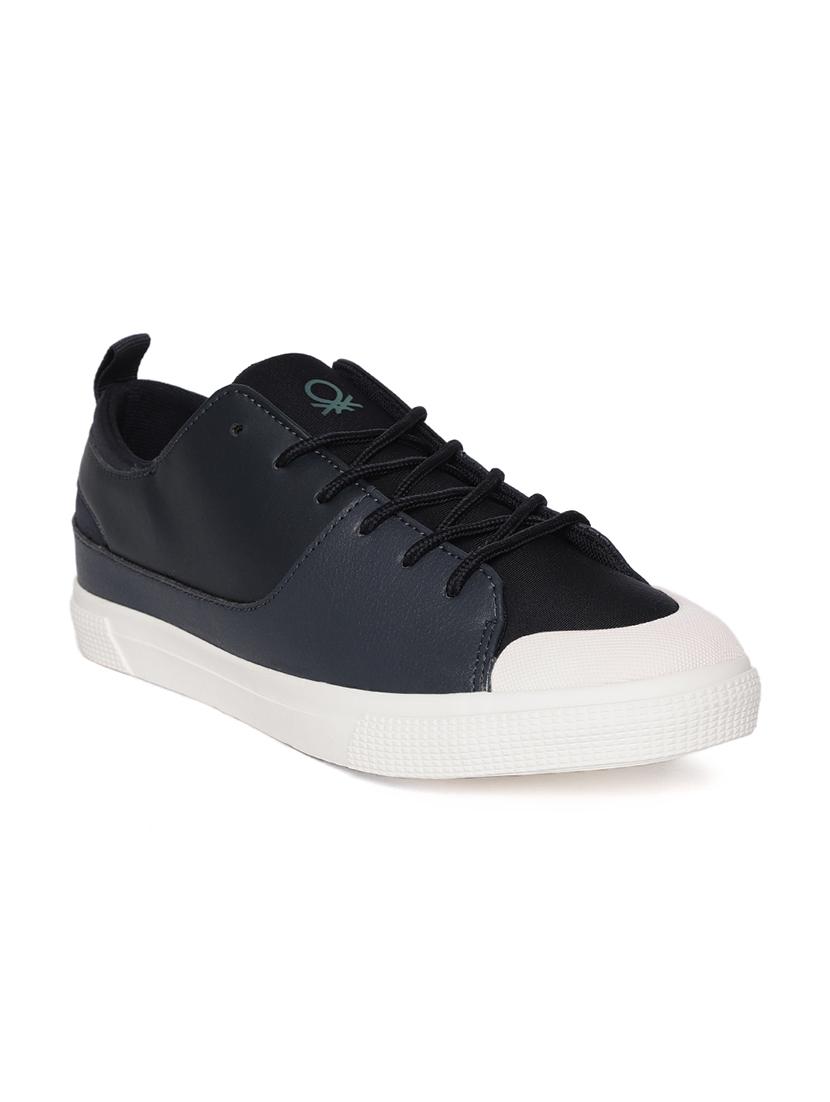 blue leather lace up sneakers - 16690075 - Zoom Image - 1