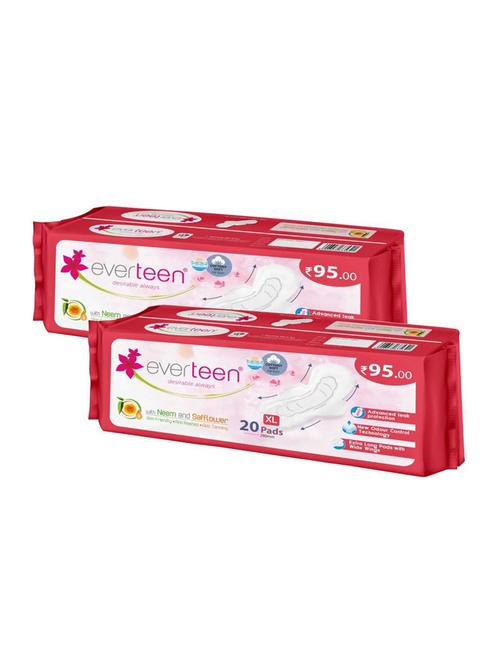 everteen xl cottony-soft sanitary pads (neem, safflower) - 16690812 - Standard Image - 1