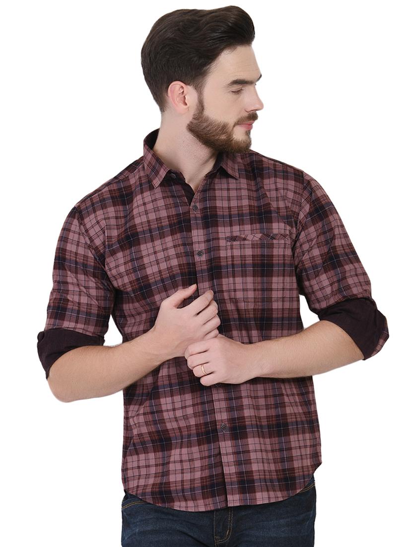 pink checkered casual shirt - 16690860 - Zoom Image - 1