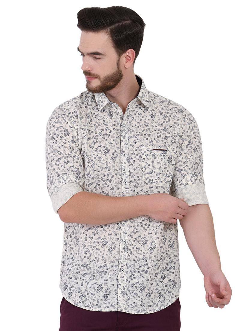 white floral printed casual shirt - 16690870 - Zoom Image - 1