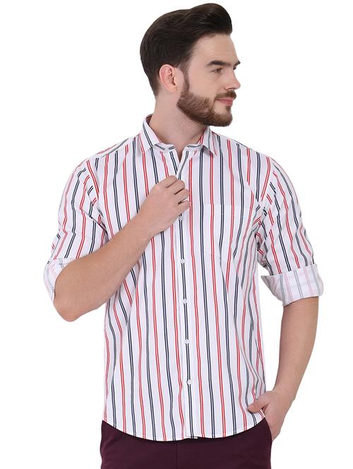 white striped casual shirt - 16690885 - Standard Image - 1