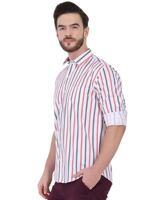 white striped casual shirt - 16690885 - Standard Image - 2