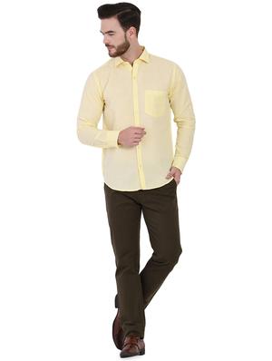 yellow linen casual shirt - 16690894 - Standard Image - 4
