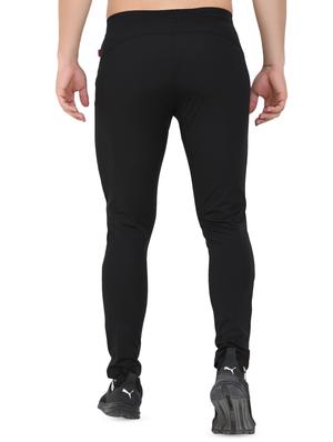 black solid ankle length track pant - 16690998 - Standard Image - 3