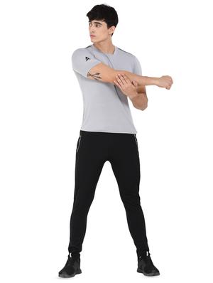 black solid ankle length track pant - 16690998 - Standard Image - 4
