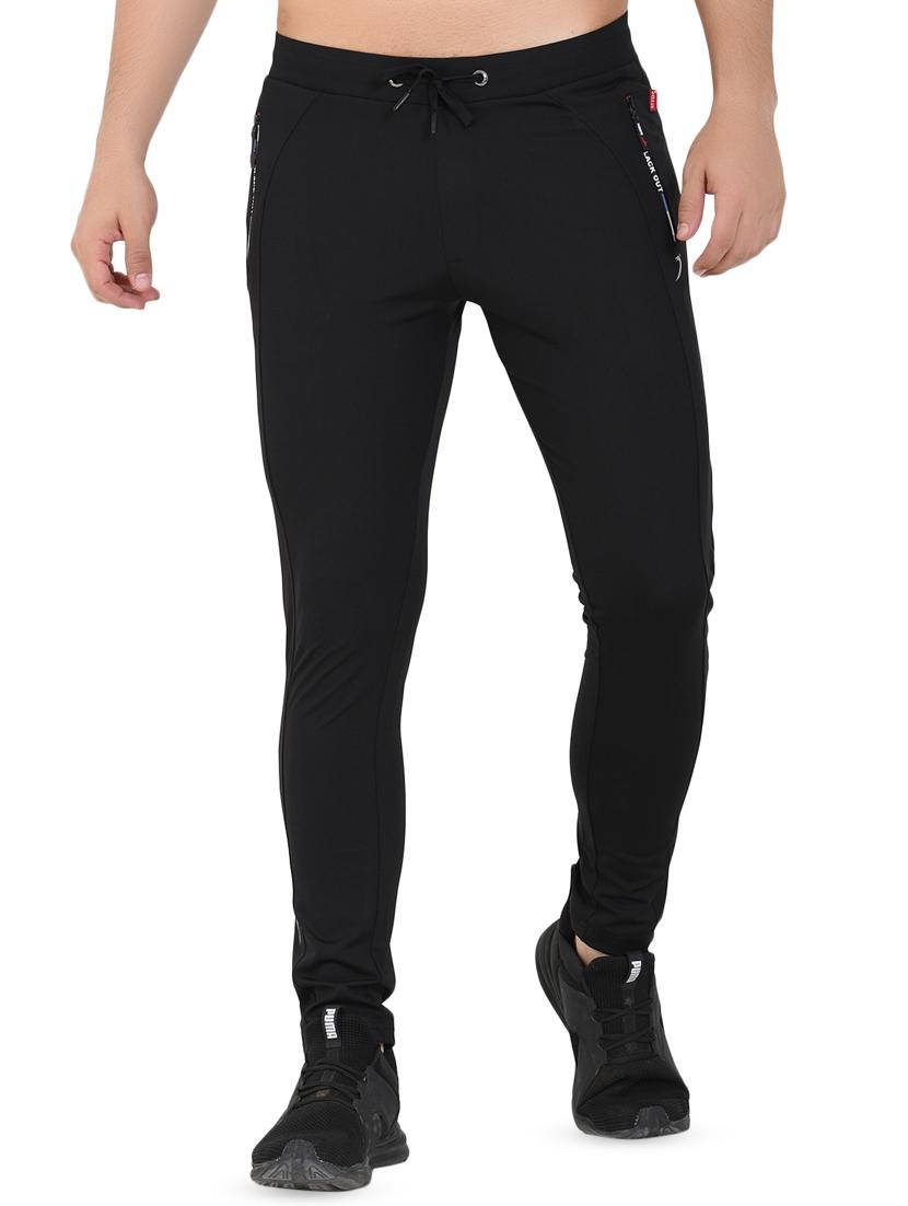 black solid ankle length track pant - 16690998 - Zoom Image - 1