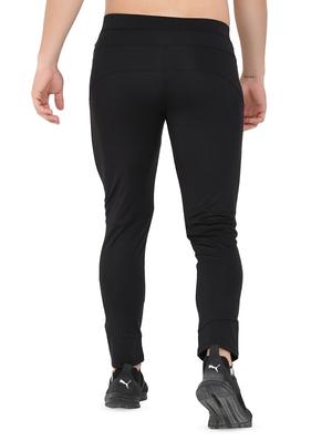 black solid ankle length track pant - 16691000 - Standard Image - 3