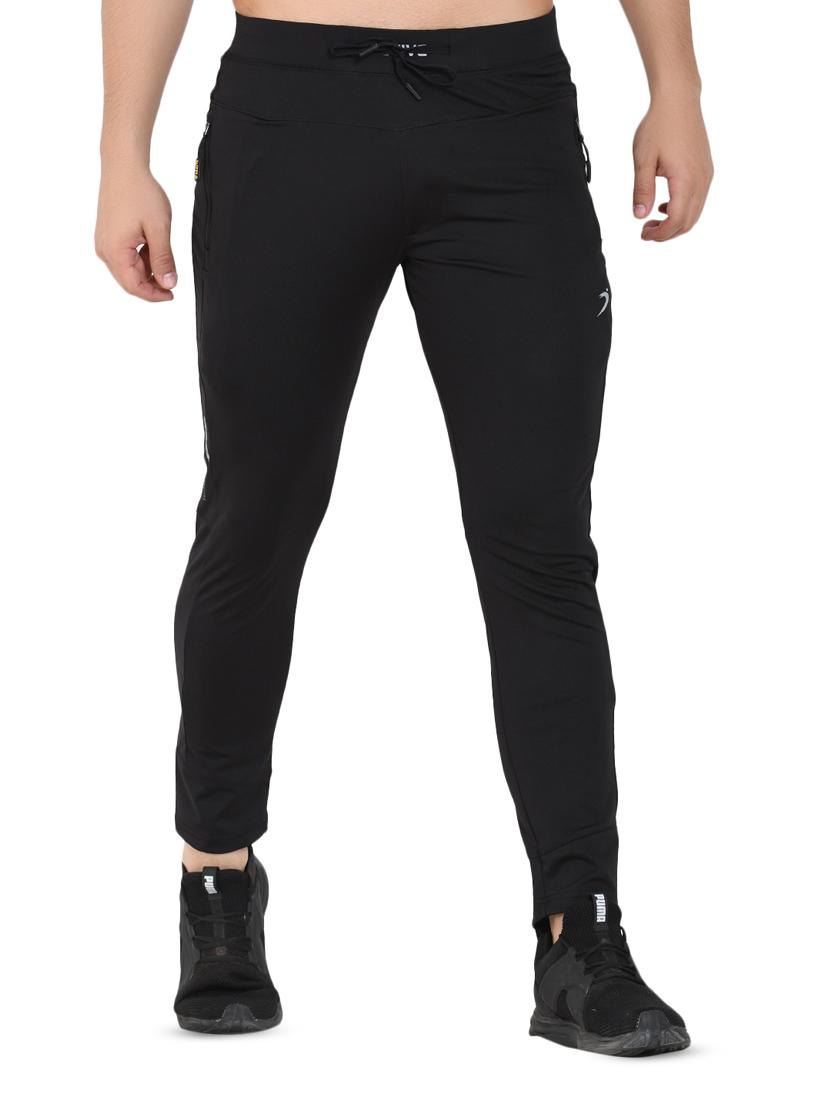 black solid ankle length track pant - 16691000 - Zoom Image - 1