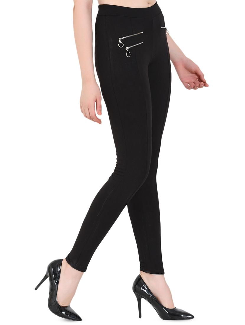 high rise zipper detail jeggings - 16691012 - Zoom Image - 2