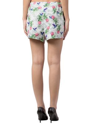 mid rise drawstring floral short - 16691056 - Standard Image - 3