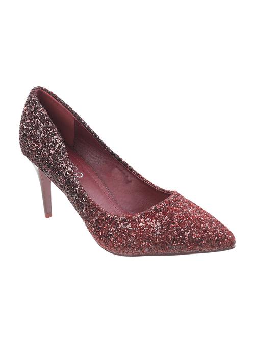 maroon slip on pumps - 16691581 - Standard Image - 1