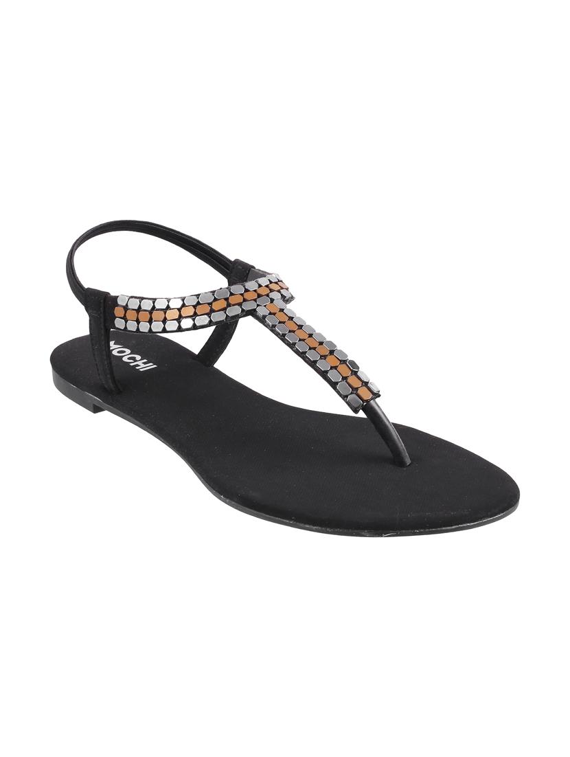 black back strap sandals - 16691860 - Zoom Image - 1