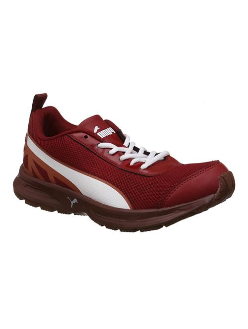 red fabric lace up sport shoes - 16692048 - Very Small Image - 1