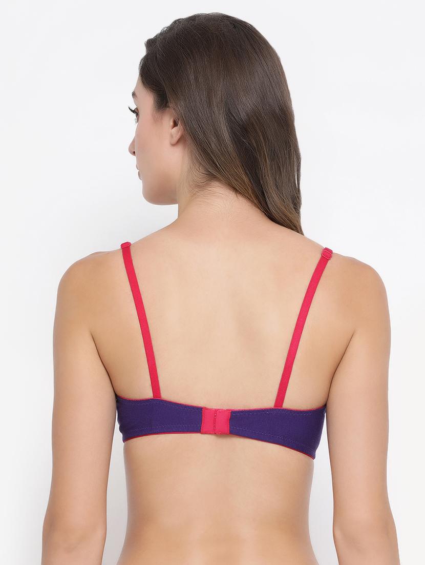 contrast bow patch solid bra - 16692718 - Zoom Image - 2