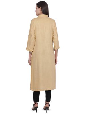 solid straight kurta - 16692765 - Standard Image - 3