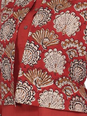 solid straight kurta with jacket - 16692771 - Standard Image - 4
