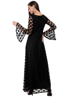 bell sleeved polka dot maxi dress - 16693211 - Standard Image - 3