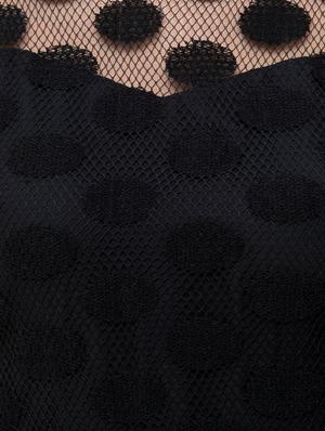 bell sleeved polka dot maxi dress - 16693211 - Standard Image - 4