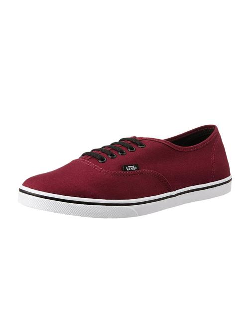 maroon canvas lace up sneakers - 16693559 - Very Small Image - 1