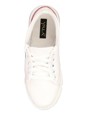 white lace-up sneakers - 16693616 - Standard Image - 4