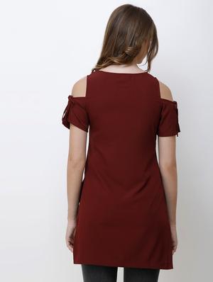 cold shoulder embellished tunic - 16693620 - Standard Image - 3