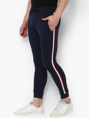 navy blue side taped jogger - 16694253 - Standard Image - 2