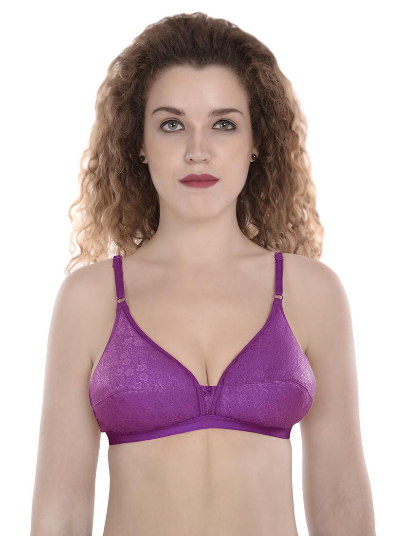 floral patch solid bra - 16694899 - Zoom Image - 1