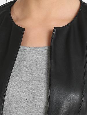 long sleeved leather jacket - 16694948 - Standard Image - 5