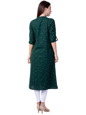 printed a-line kurta - 16695482 - Standard Image - 3