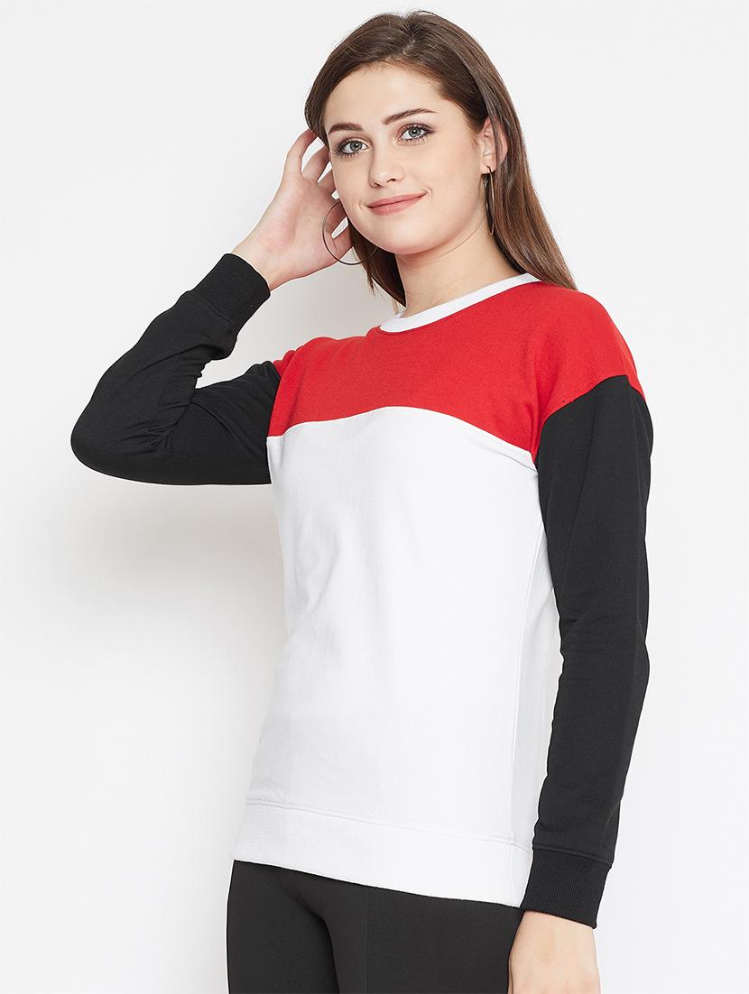 color block fleece sweatshirt - 16695646 - Zoom Image - 2