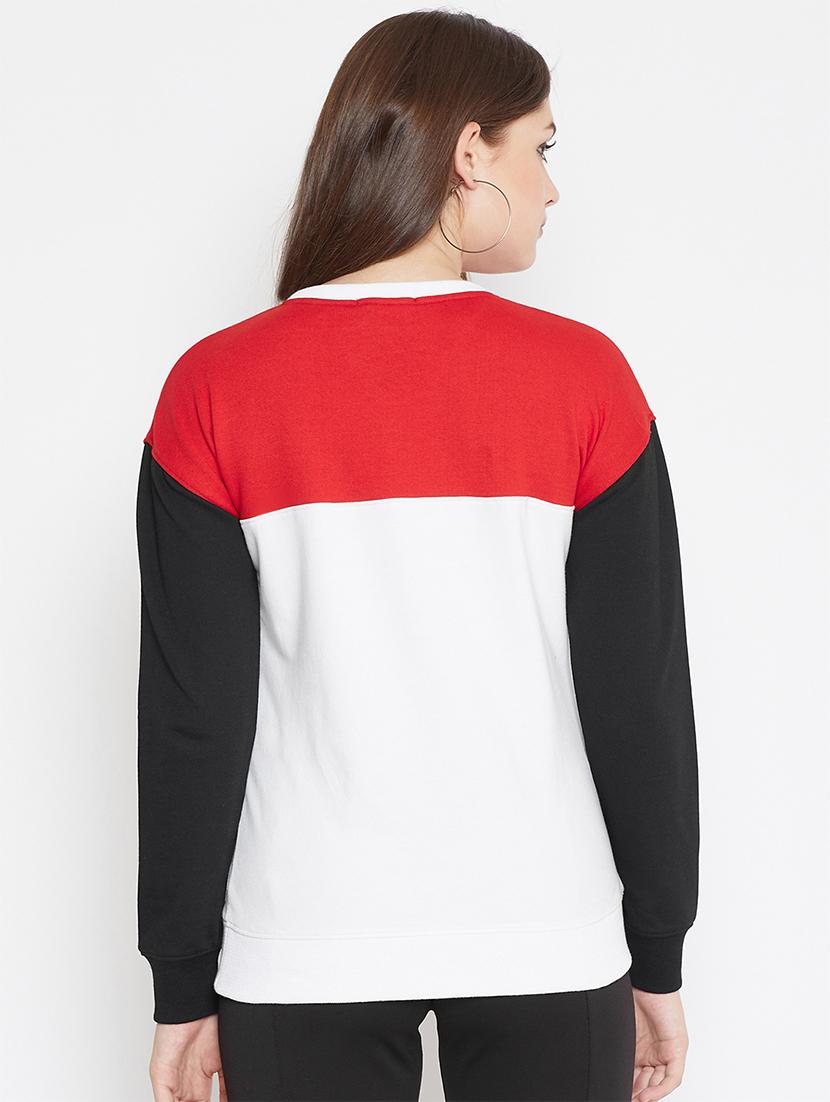 color block fleece sweatshirt - 16695646 - Zoom Image - 3