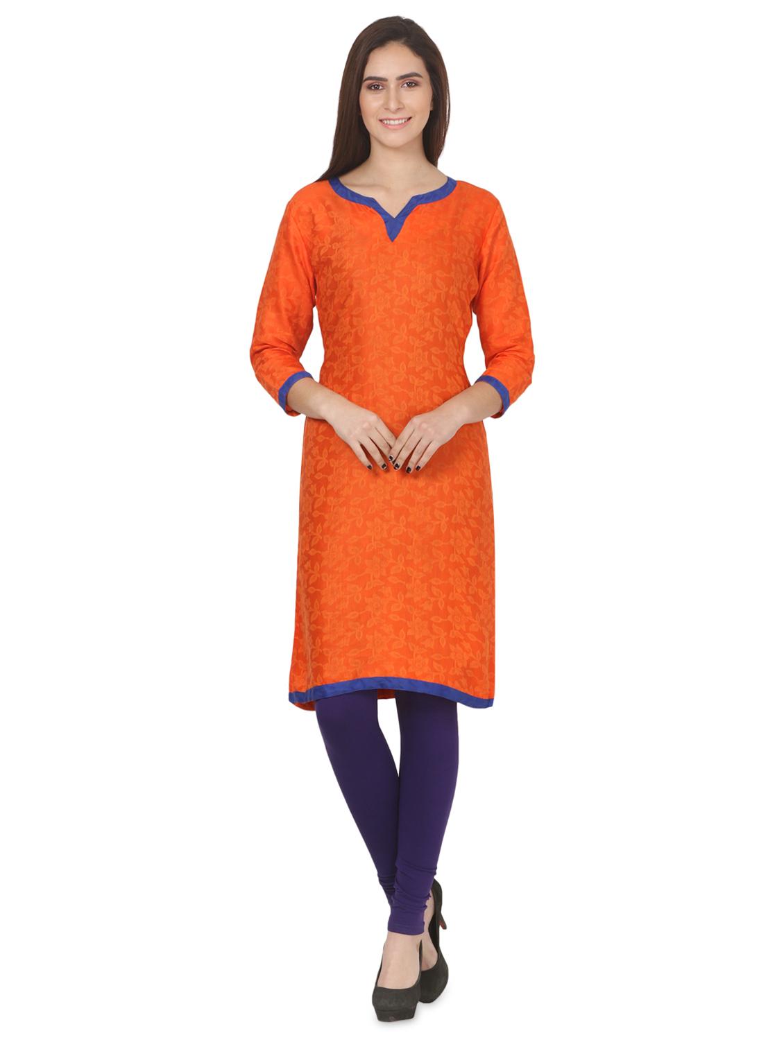 solid straight kurta - 16695737 - Zoom Image - 1