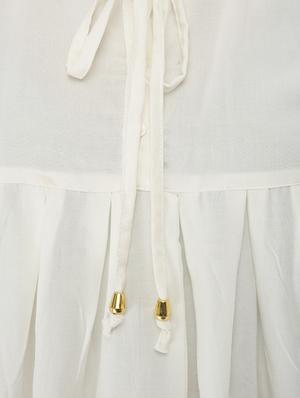 frill trim pleated high low top - 16695803 - Standard Image - 5